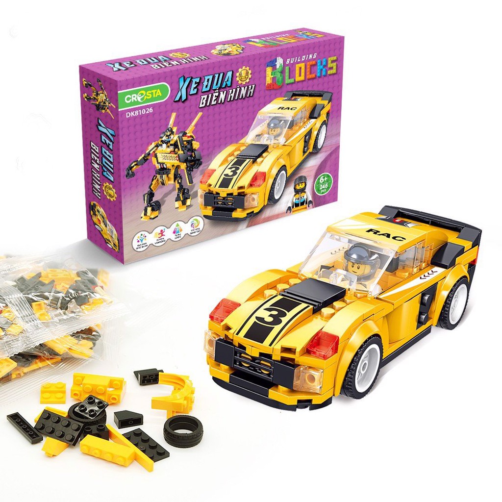 Đồ Chơi Duka: Ghép Hình – Xe Đua Biến Hình DK 81026