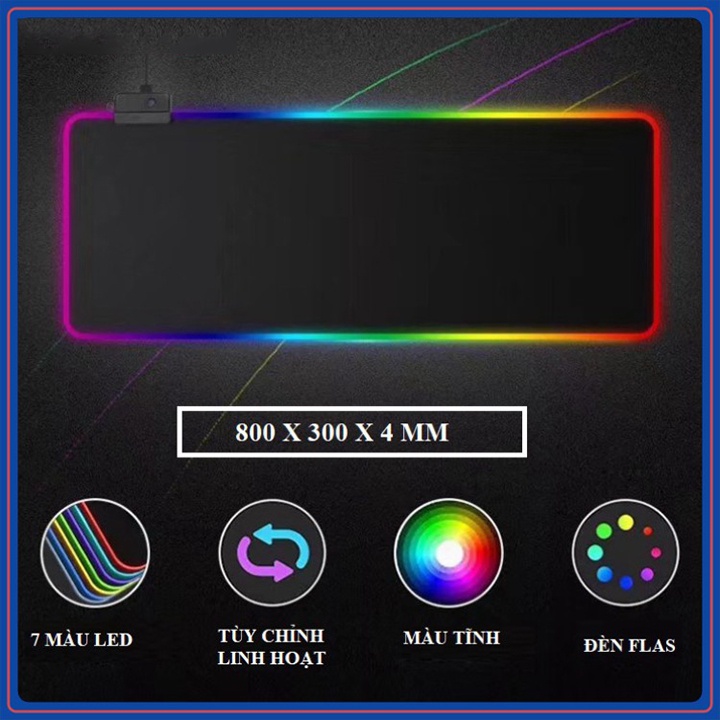 Miếng lót chuột chuyên game có LED RGB FGD-02 - Bàn di chuột chuyên game dành cho game thủ