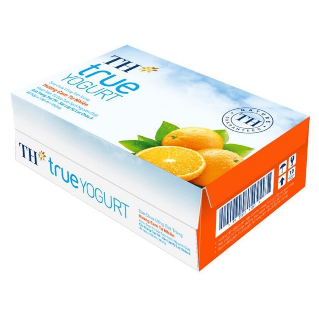 Thùng 48 hộp 180ml Sữa chua uống tiệt trùng TH True Yogurt ( Cam, Dâu, Việt Quất)