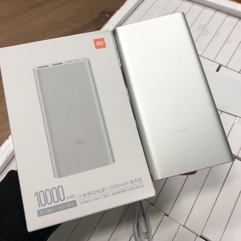 Sạc Dự Phòng Xiaomi Gen 3 - Dung Lượng 10.000mah - 2 Cổng USB - 1 Cổng TypC [ BẢO HÀNH 12 THÁNG ]