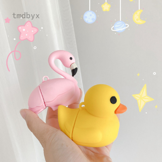 Tmdbyx 3D Cute Earphone Case for Airpods 2 Case Anime Baby Silicone Duck Headphone Protector Cover for Apple Airpods