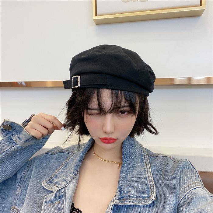 Mũ Beret Màu Trơn Phong Cách Vintage Cho Nữ