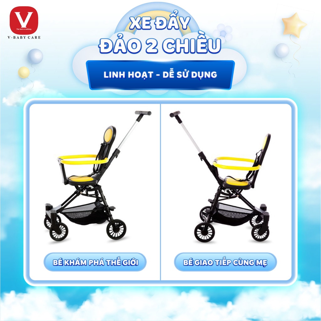 Xe Đẩy Gấp Gọn Đảo Chiều V-BABY Q2