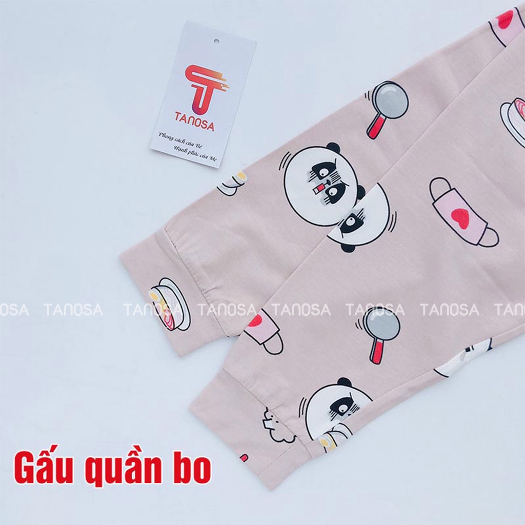 Đồ bộ bé trai bé gái TANOSA chất cotton in hình dễ thương cho bé từ 8 -21kg