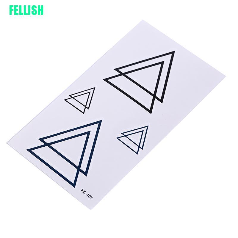 Miếng Dán Hình Xăm Họa Tiết Hình Học Chống Thấm Nước