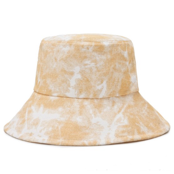 Mũ bucket tie dye vành xòe phong cách ulzzang unisex màu xanh rêu