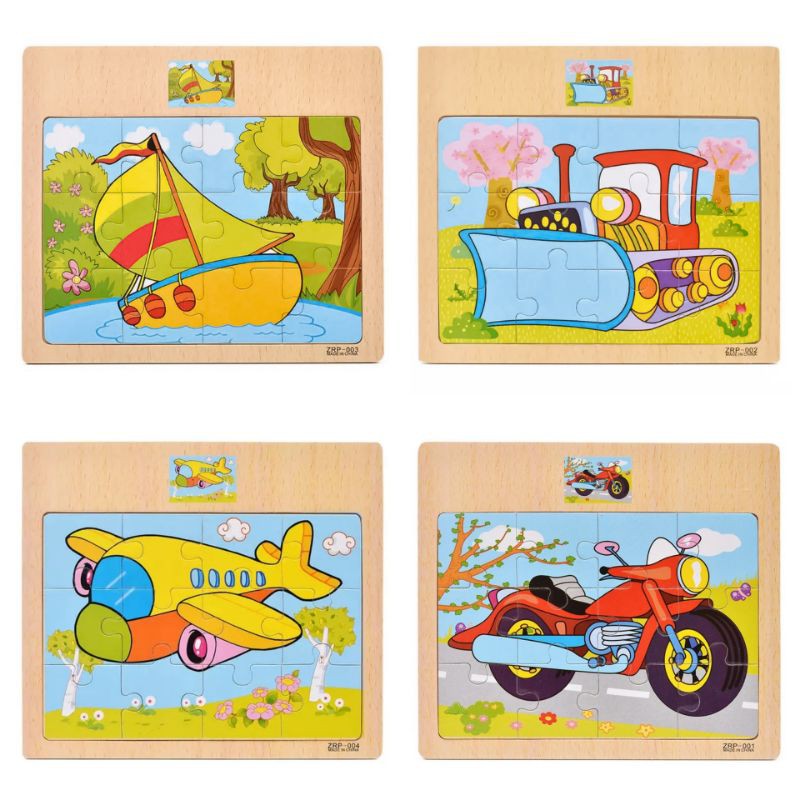 _Puzzle_Tranh Xếp Hình Bằng Gỗ 12 Mảnh Nhiều Đề Tài Cho Bé