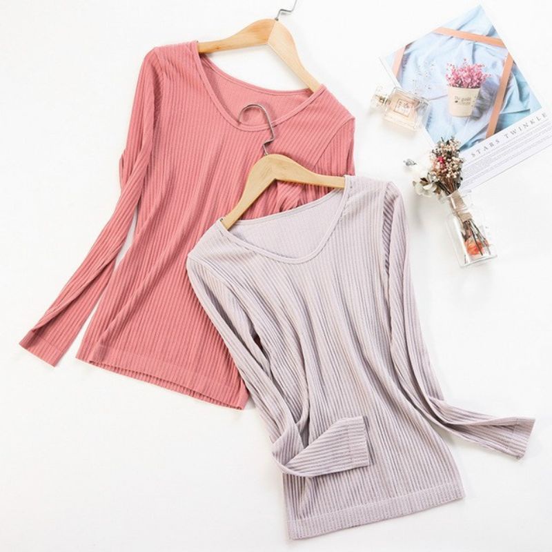 Bộ Len Tăm Giữ Nhiệt Thu Đông Nữ Bộ Ngủ Ở Nhà Siêu Ấm Áp, Co Giãn 4 Chiều