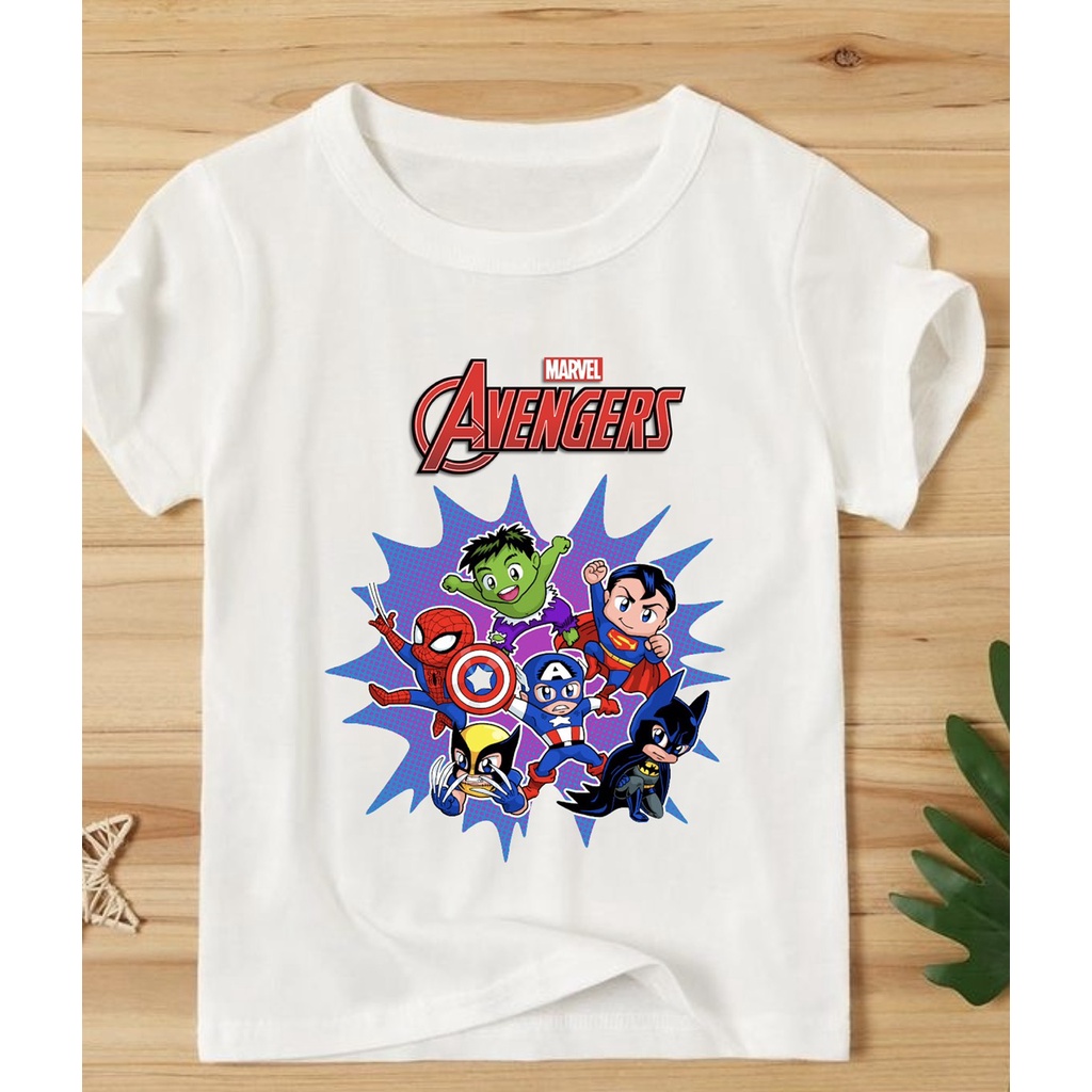 áo thun bé trai in hình avenger marvel siêu anh hùng