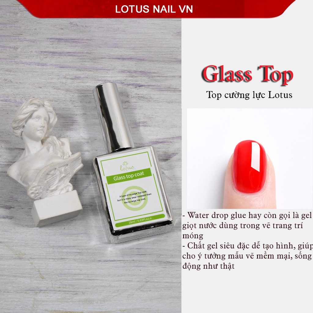 Top cường lực kim cương, top bóng Lotus phủ nano cấu trúc pha lê chai 18ml