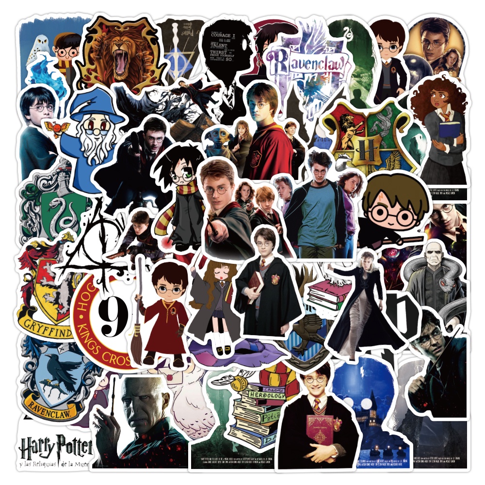 50 / 70 Sticker Harry Potter Bằng Vinyl Chống Nước Dán Trang Trí Sổ Tay Diy trang trí điện thoại / máy tính / sổ tay / xe điện / đồ chơi hình Harry Potter hoạt động cổ điển
