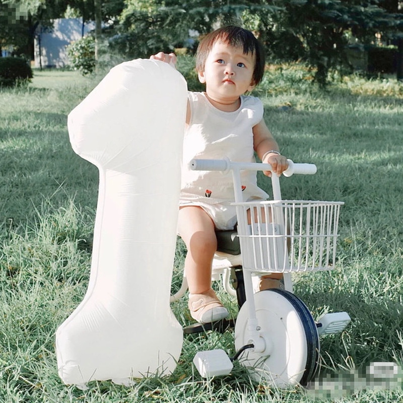 Bong Bóng Lá Nhôm Kỹ Thuật Số Màu Trắng 32 Inch Trang Trí Tiệc Sinh Nhật / Lễ Tốt Nghiệp / Sinh Nhật / Đám Cưới