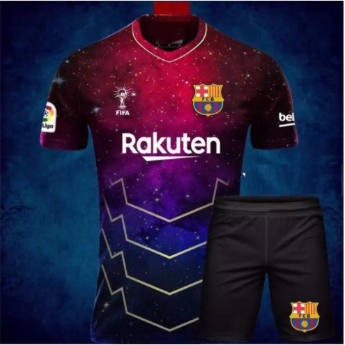 Bộ Quần Áo Bóng Đá Barca Barcelona Galaxy 2020-2021