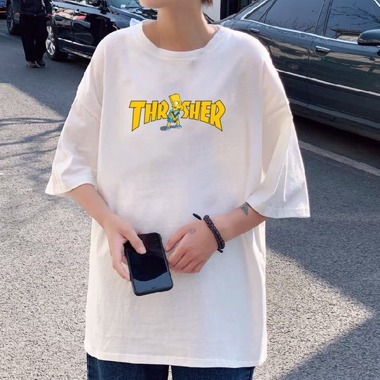 Áo Thun In Logo Ủi Siêu Xinh. Áo thun tay lỡ form rộng Unisex 38-65kg Nam Nữ
