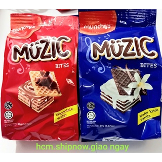 Bánh xốp muzic 90 g socola và vani, malaysia