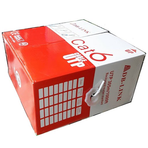Cuộn Dây Mạng Cat6 ADB-Link - Cáp Mạng Lõi Dày Màu Trắng