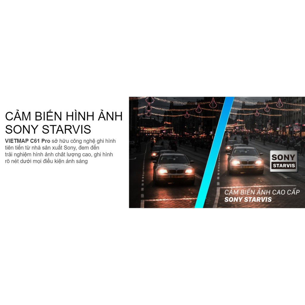 Camera Hành Trình Vietmap C61 Pro [Kèm Thẻ Nhớ 128Gb]