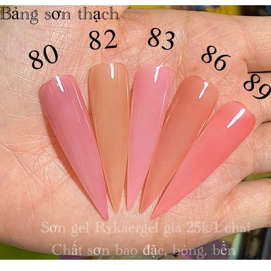 [81 đến 99] Sơn gel Rykaergel THẠCH chai15ml mà nail chăm sóc móng làm nail