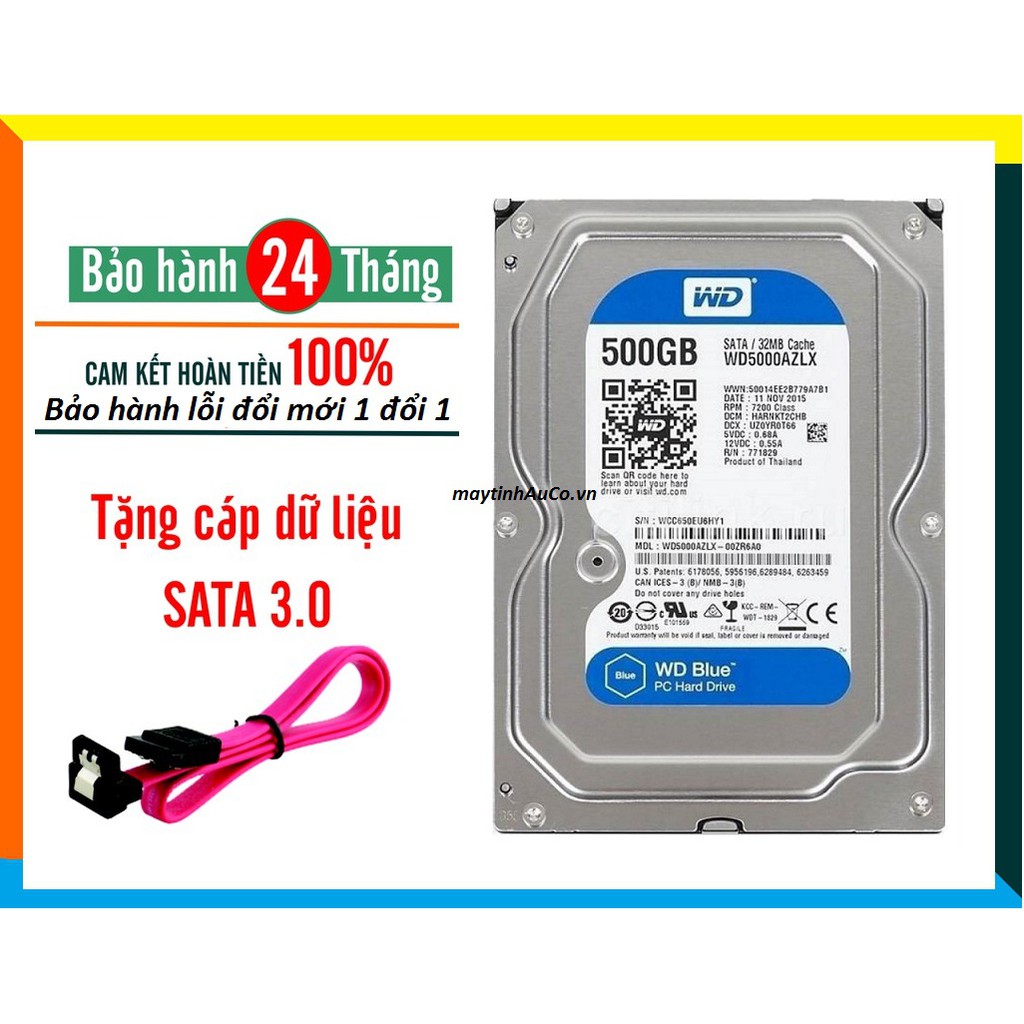 Ổ Cứng ( HDD ) Western Caviar Blue 500GB dúng cho Máy tính để bàn Nhập Khẩu