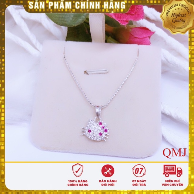 Dây chuyền mèo kitty nhỏ xinh cho bé gái / Trang sức QMJ bạc chuẩn, chất lượng/kèm bảo hành