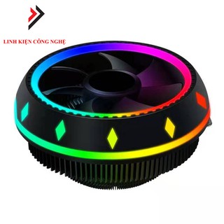 Quạt tản nhiệt, fan cpu edra masa ecc01 - led rgb sử dụng cho cpu intel 775/115x/1366, amd am4.am3