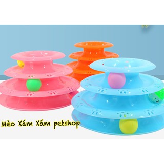 Tháp bóng 3 tầng - đồ chơi cho mèo, thú cưng - giao mẫu ngẫu nhiên