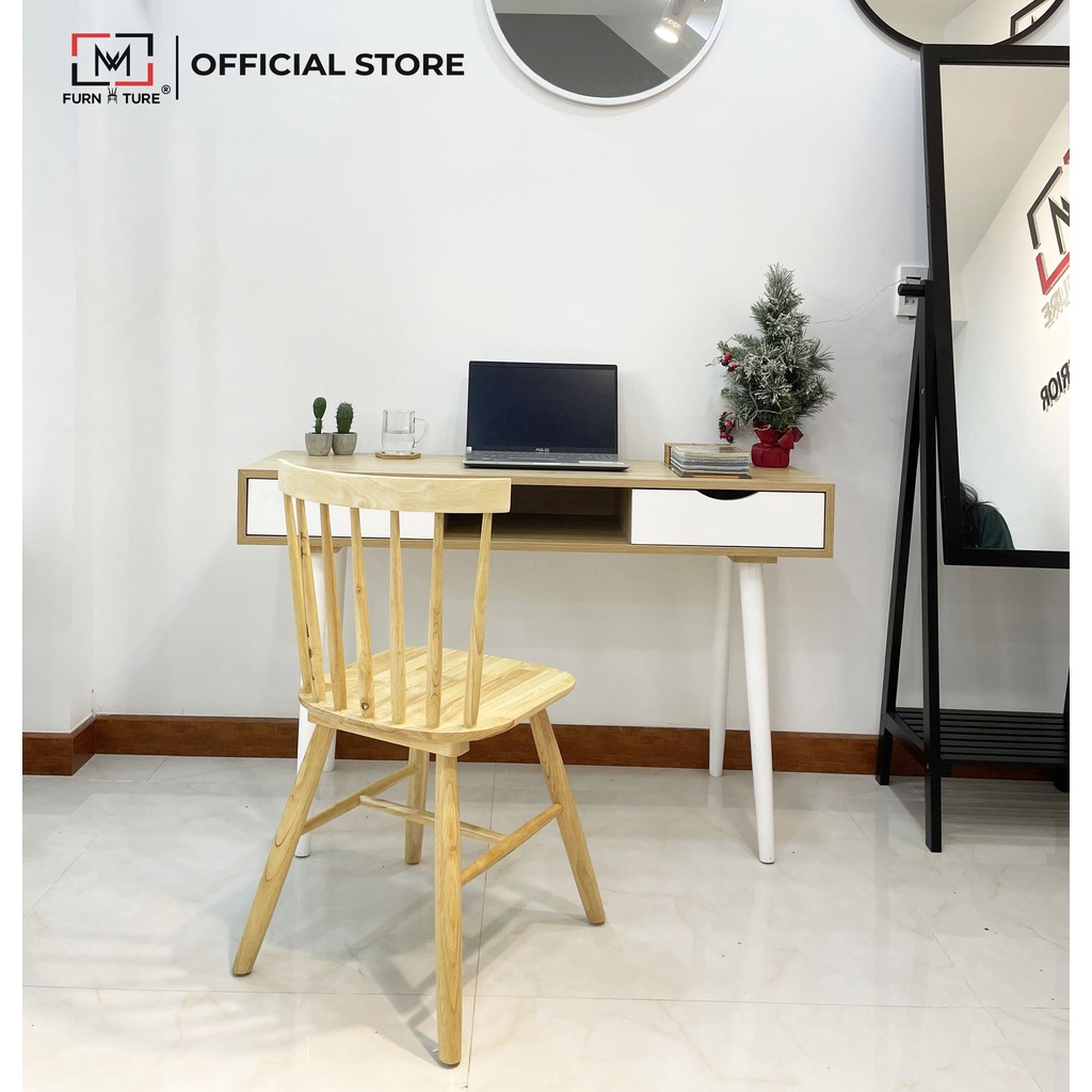 Bàn làm việc gỗ cao cấp 3 ngăn thương hiệu MW FURNITURE - Cabin table