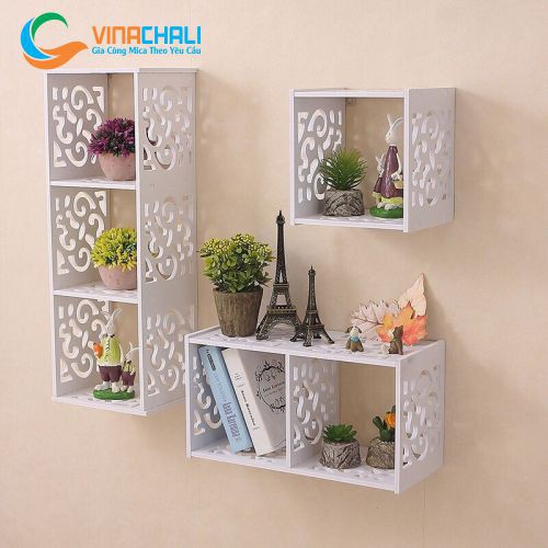 Kệ Trang Trí Treo Tường Gỗ Nhựa PVC Giá Rẻ