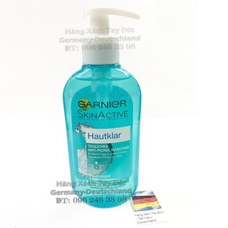Sữa rửa mặt Garnier Skin Active Hautklar Anti Pickel Waschgel - Hàng Đức