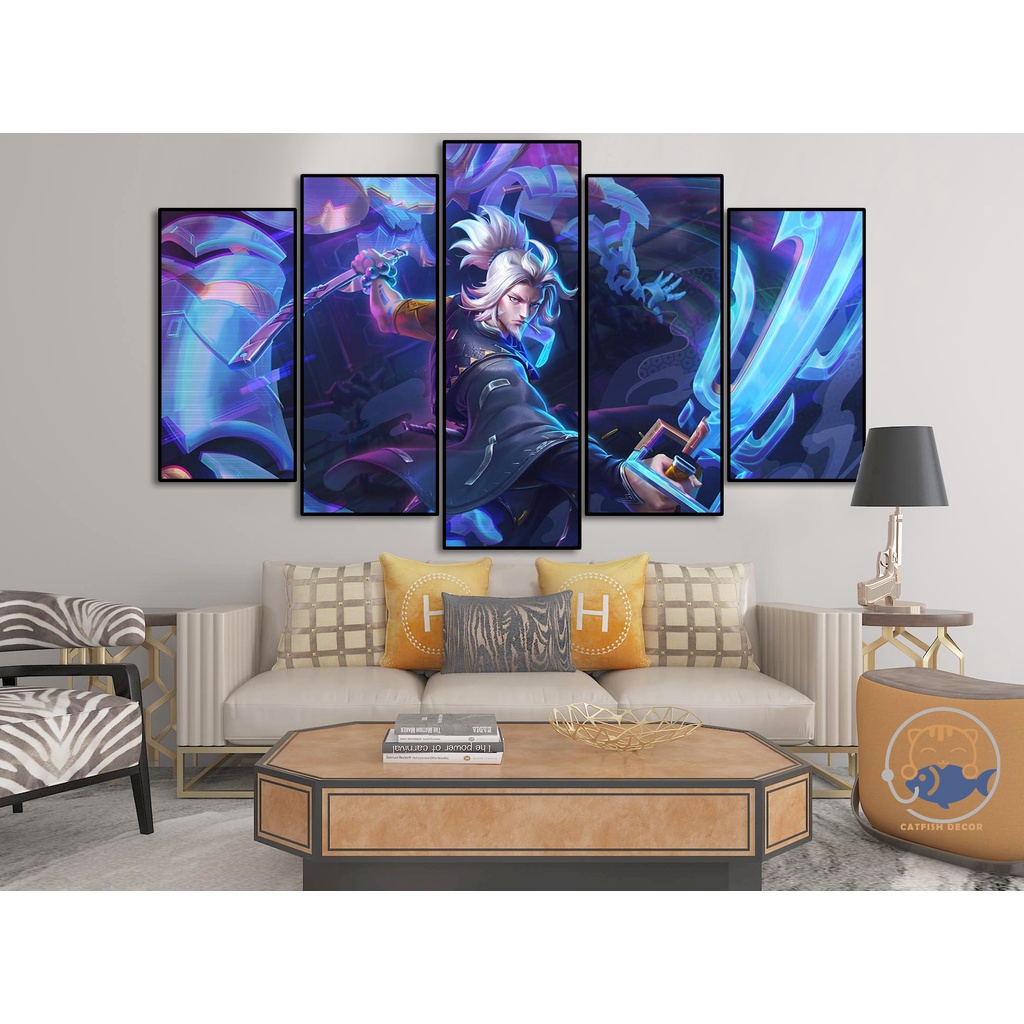 Tranh dán tường decor góc gaming - AOV - Liên Quân mobile - bộ 9