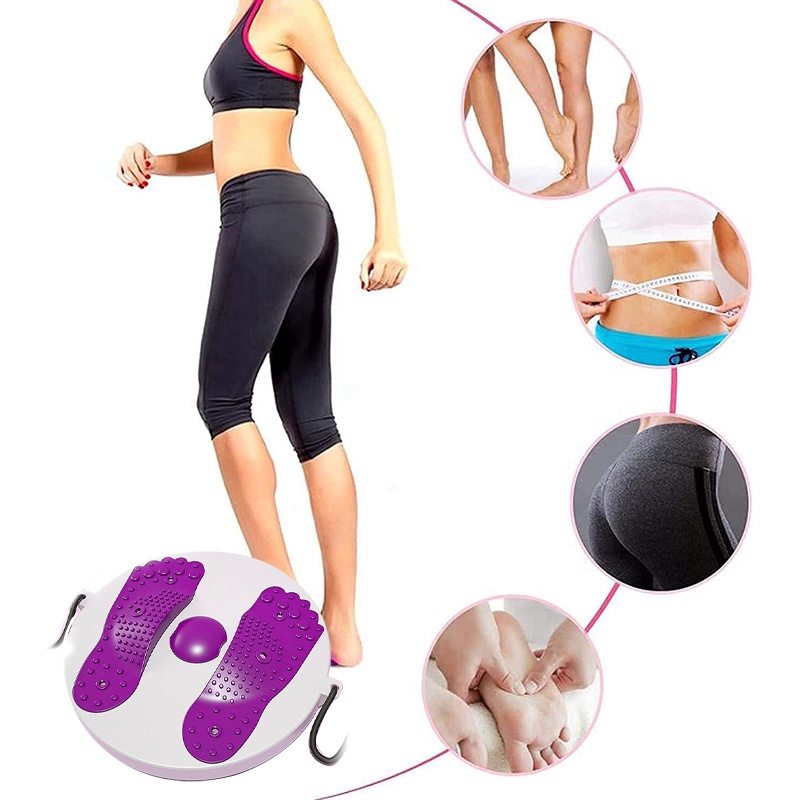 Đĩa Xoay Eo Tập Thể dục quay 360 độ, Có Bàn Chân, thiết bị tập thể dục tiện lợi giảm cân vóc dáng kiểu mới.