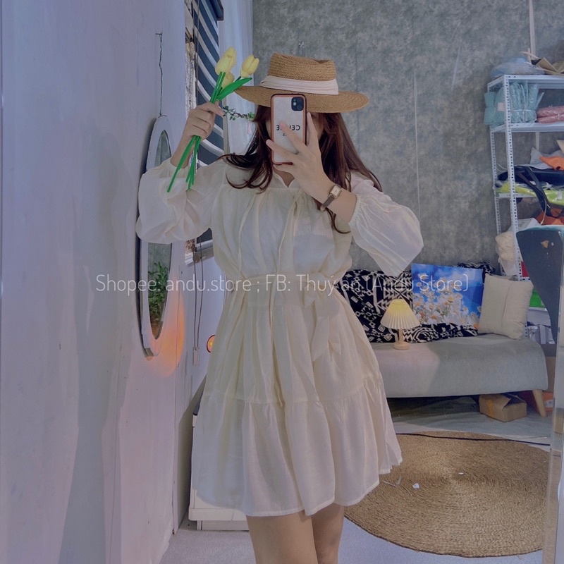 Váy babydoll mặc 3 kiểu⚡️Andu Store⚡️Váy xuông nữ