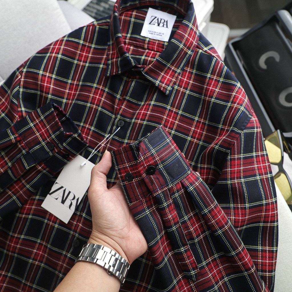 VNXK - Áo Sơ mi caro vải flannel nhiều màu - Sơ mi dạ kẻ sọc khoác ngoài - Shop LASTORE