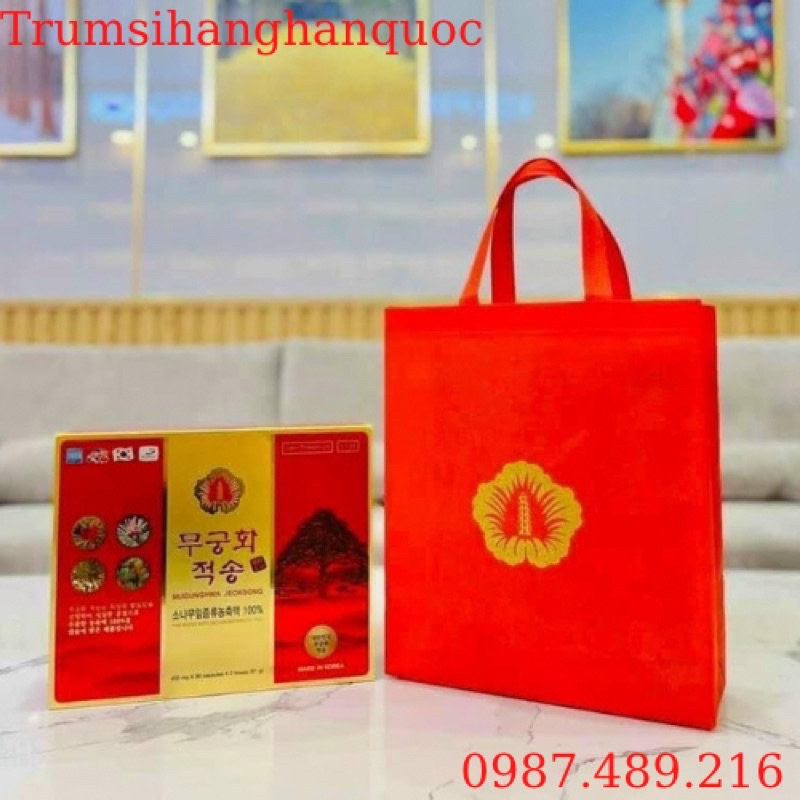 [chính hãng] TINH DẦU THÔNG ĐỎ MUGUNGHWA JEOKSONG CHÍNH PHỦ HÀN QUỐC HỘP 180 VIÊN
