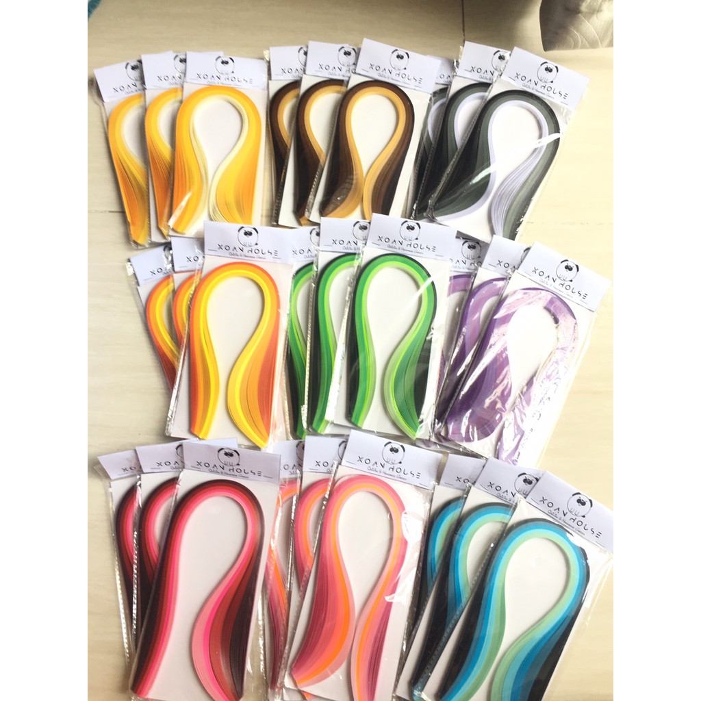 Giấy 3mmx39cm, mix 5 màu/gói, theo tone, loại 3mm