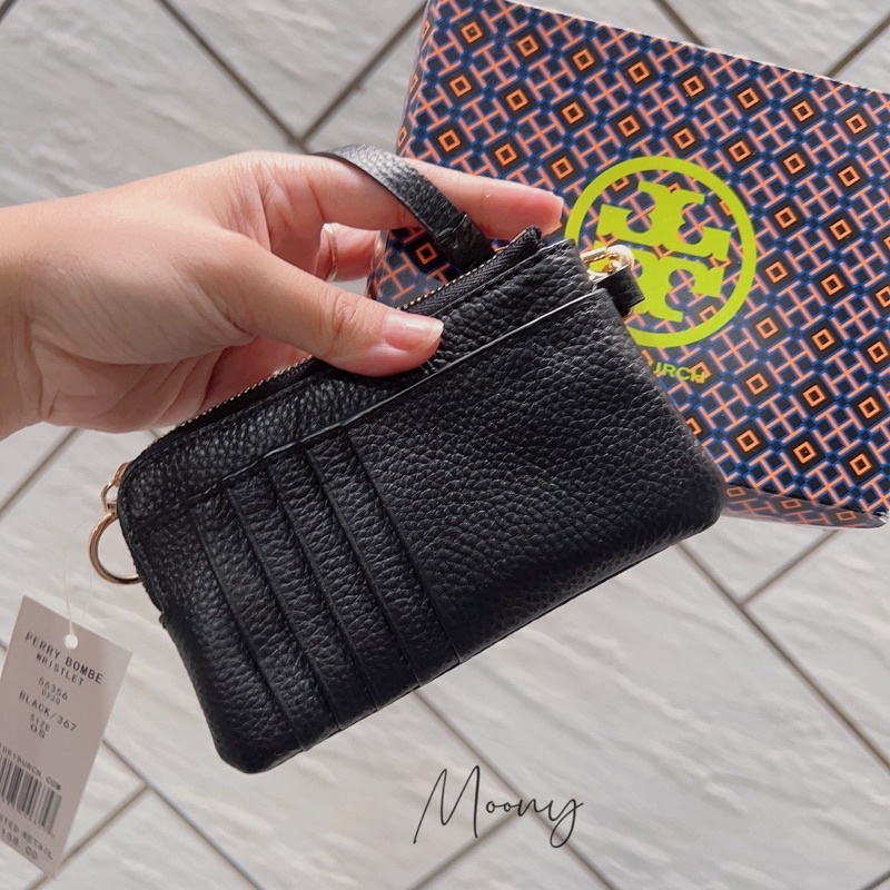 Ví cầm tay  Tory Burch PERRY BOMBE TOP ZIP CARD CASE