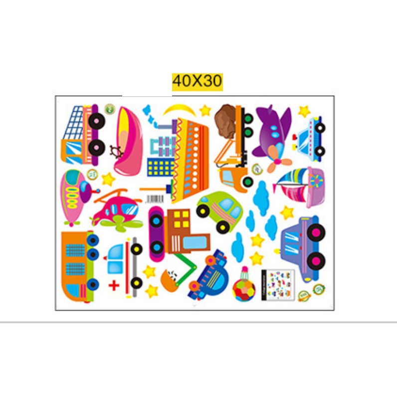 Decan dán tường phương tiện giao thông - XL2008 (KT sau dán: 50*45cm) | BigBuy360 - bigbuy360.vn