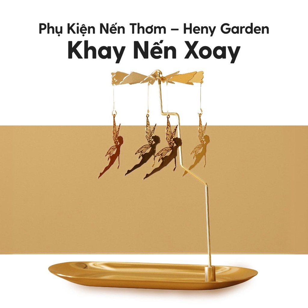 Khay Nến Xoay Chong Chóng Trọn Bộ Cao Cấp Nhiều Mẫu Lựa Chọn HENY GARDEN