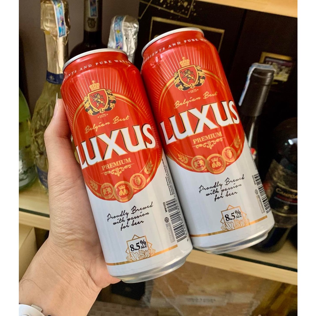 Bia Luxus Premium, 8.5% lon 500ml, Bỉ