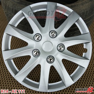 Bộ 04 ốp Lazang ô tô 14 inch cao cấp cho xe ô tô chạy vành sắt 14 inch mẫu 111 - ĐẸP- CHẮC CHẮN