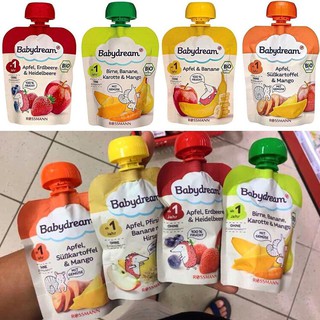 Hoa quả nghiền baby dream , Trái cây nghiền hữu cơ Baby Dream 90g