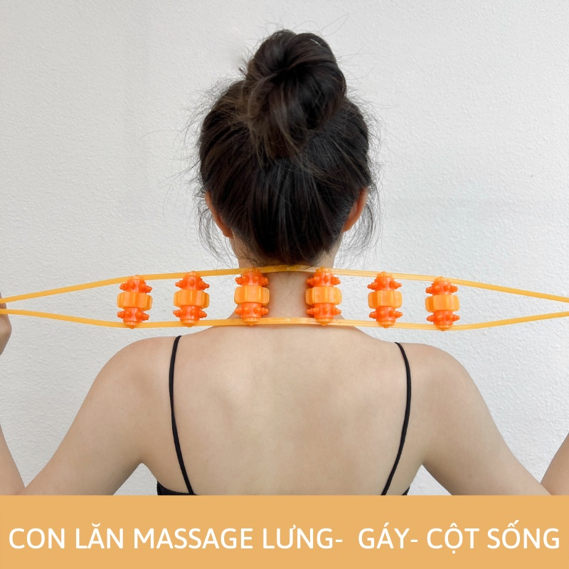 Dây Lăn Massage Vai Gáy, Cột Sống, Cổ, Lưng Khai Thông Kinh Lạc Phục Hồi Sức Khỏe - Hitech mart