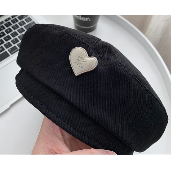 Mũ Beret In Hình Trái Tim Phong Cách Retro Nhật Bản Thời Trang Thu Đông Dành Cho Nữ