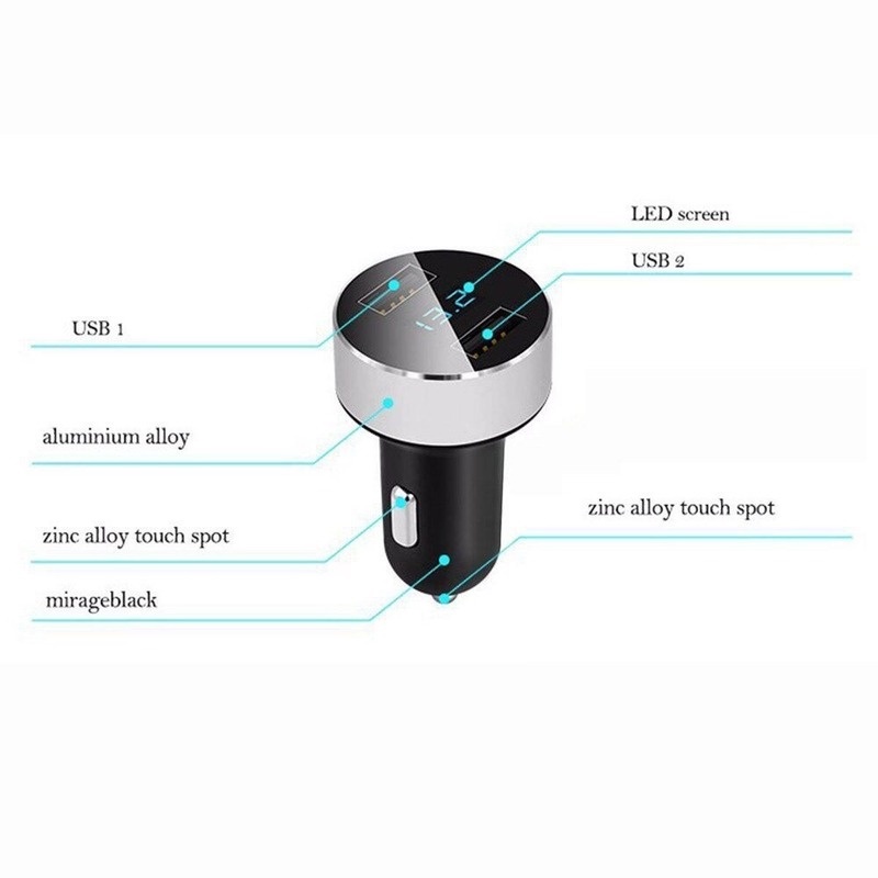 Tẩu Sạc Điện Thoại / Máy Tính Bảng Cổng USB Kép 3.1A Cho Xe Hơi