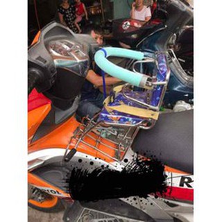 Ghế ngồi xe máy cho bé xe ab - pcx có vòng bảo vệ