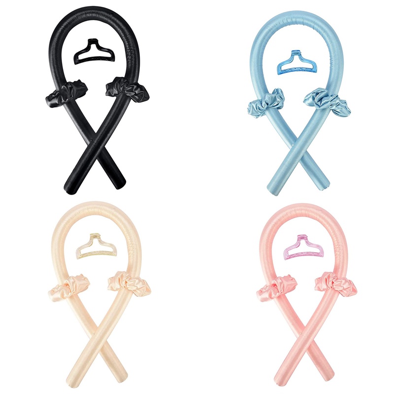 Tóc Giả Xoăn Bằng Satin Dáng Rộng Không Cần Dùng Nước Nóng