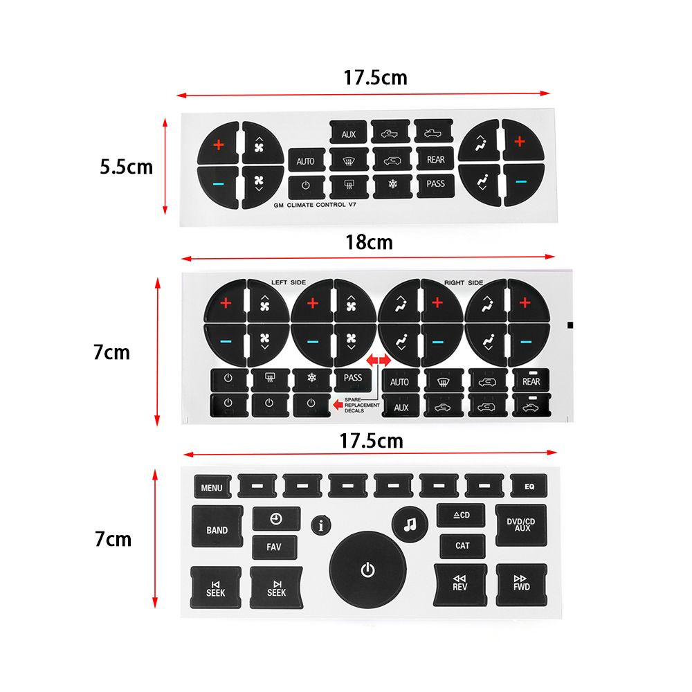 Miếng dán nút điều khiển máy lạnh xe hơi A/C thay thế chuyên dụng