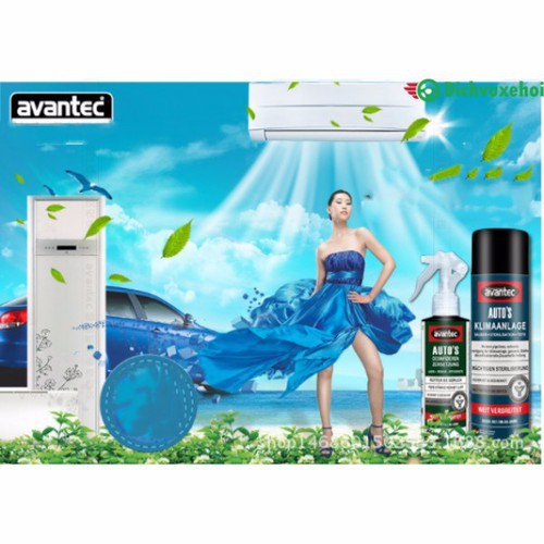 Chai rửa máy lạnh trong xe ô tô và trong nhà siêu sạch - Bình Xịt Vệ Sinh Máy Lạnh Ô Tô, Xe Hơi, Diệt Khuẩn Avantec M