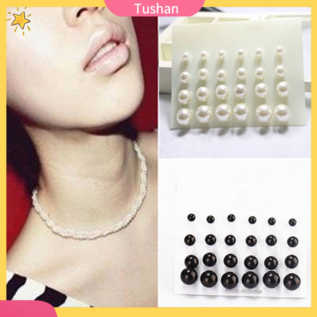 12 đôi bông tai ngọc trai giả thời trang nữ tính