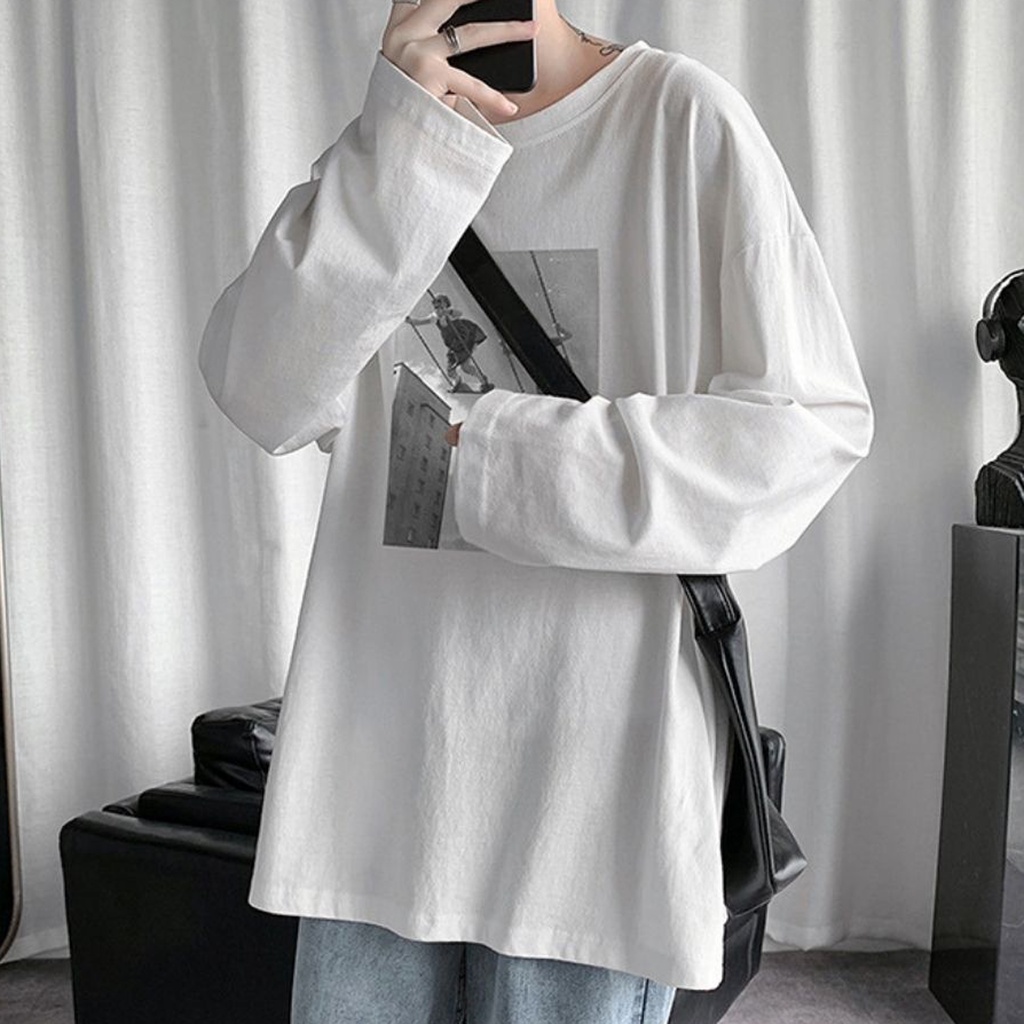 Áo phông unisex Mavota áo thun dài tay nam nữ form rộng phong cách Hàn Quốc AH210